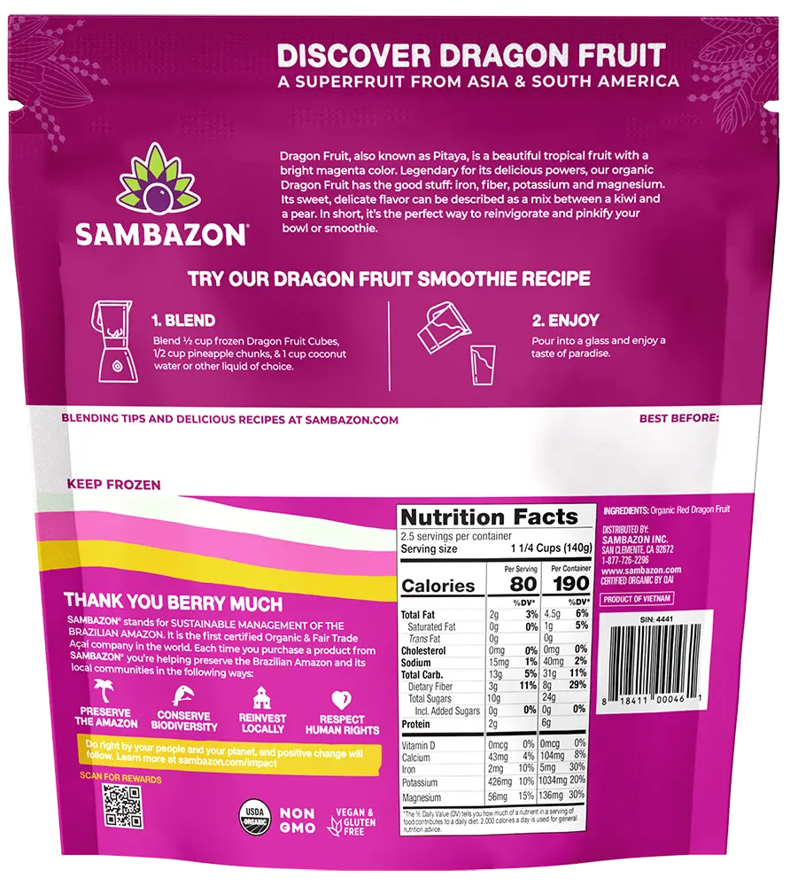 Red Dragon Frozen Fruit Cubes