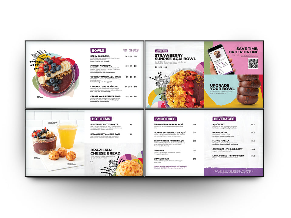 SAMBAZON Bowl Shop Menu