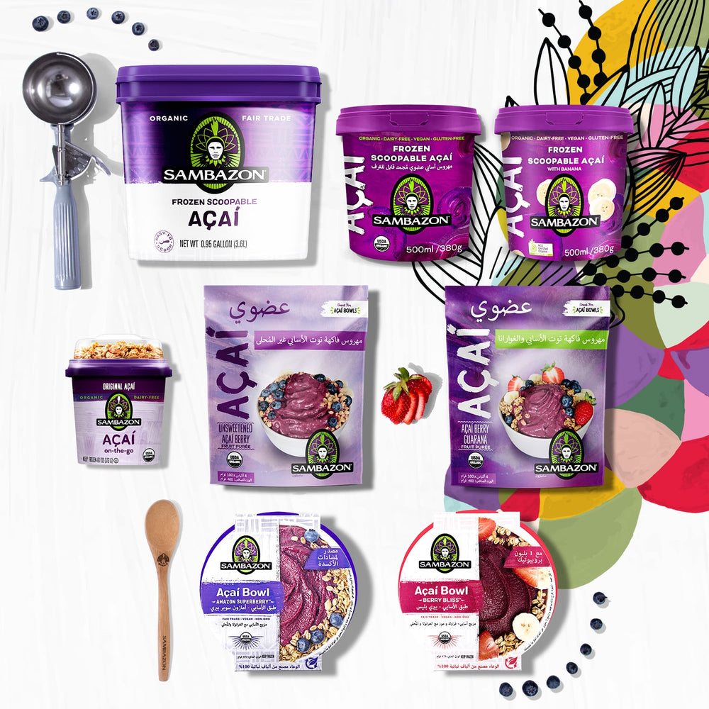 Acai Products - Puree Packets, Juices, Energy Drinks & Desserts | SAMBAZON